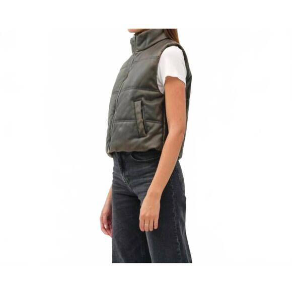 NEW BE COOL sofie faux leather vest in black - Picture 3 of 4